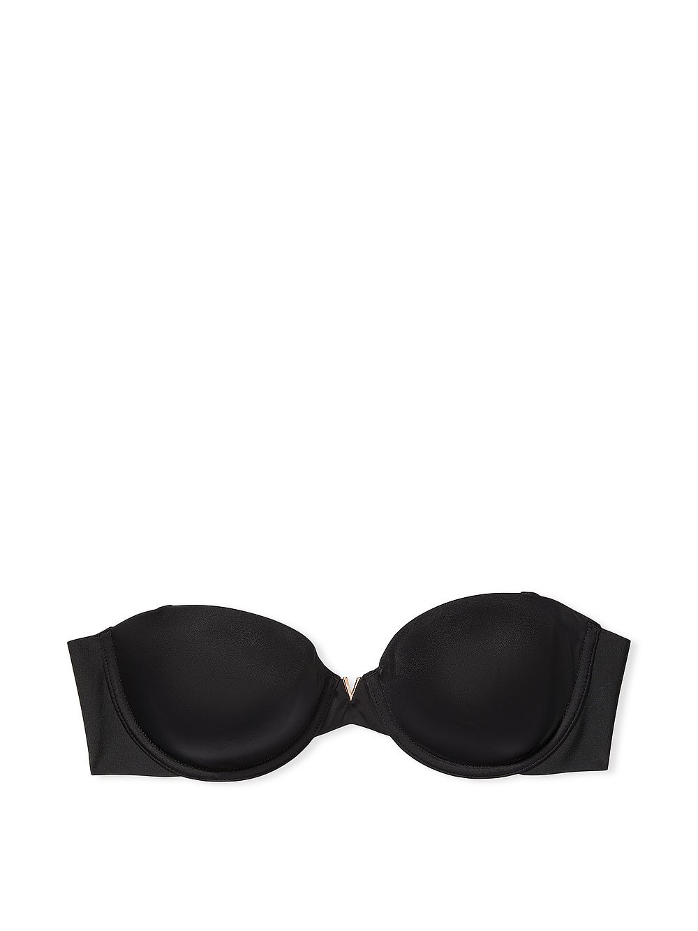 34DDD  Victoria's Secret Bare Illusions Lightly Lined Smooth Strapless Bra - BLACK