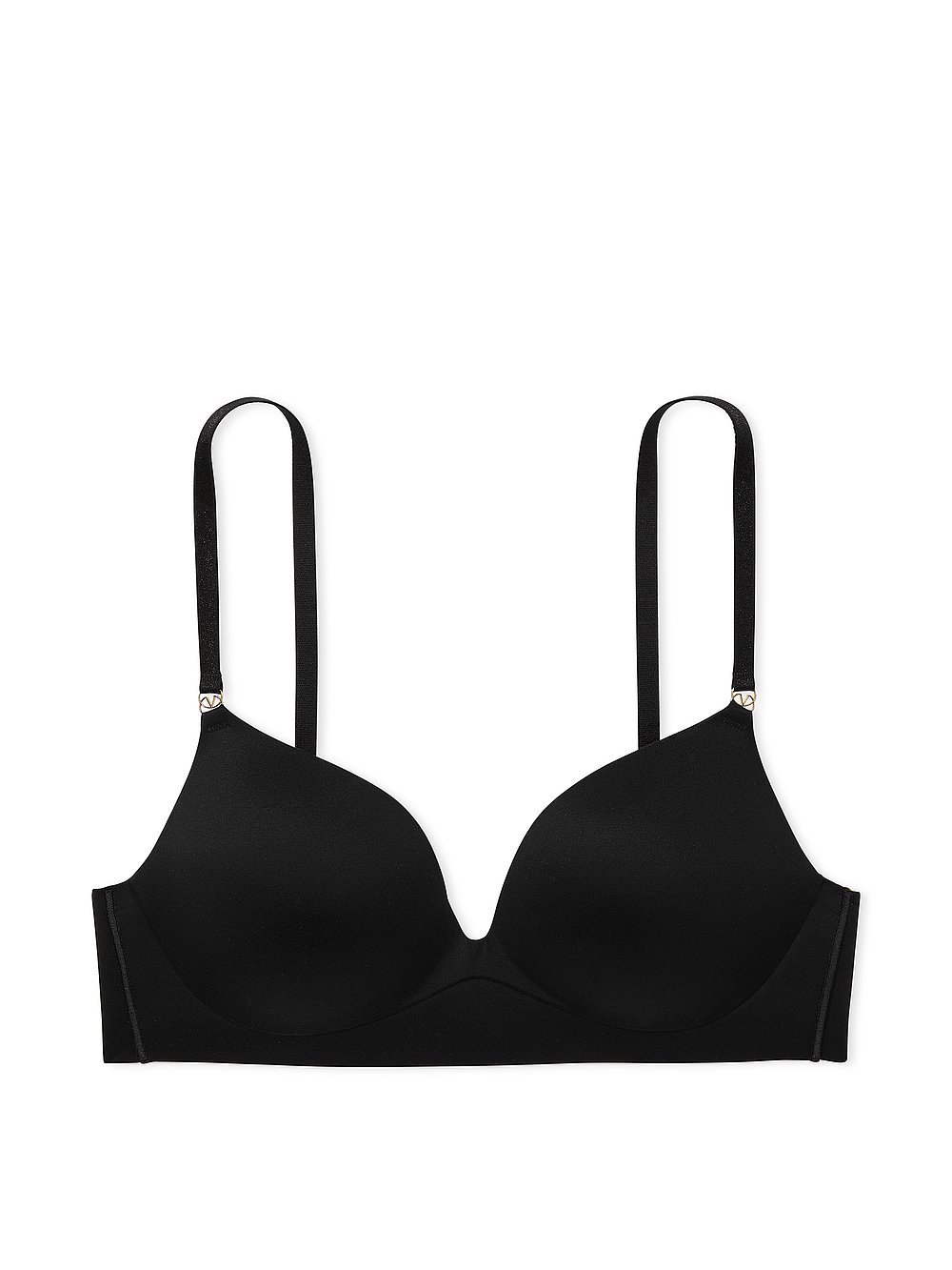 34DD Dream Angels Smooth Wireless Push-Up Plunge Bra - BLACK