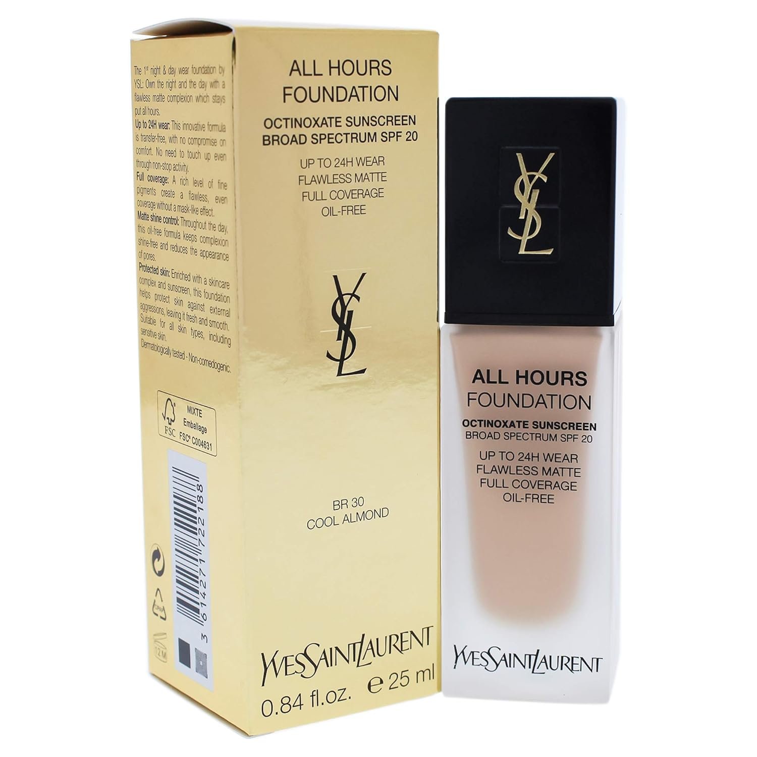 Yves Saint Laurent All Hours Foundation BR30 (Cool Almond)