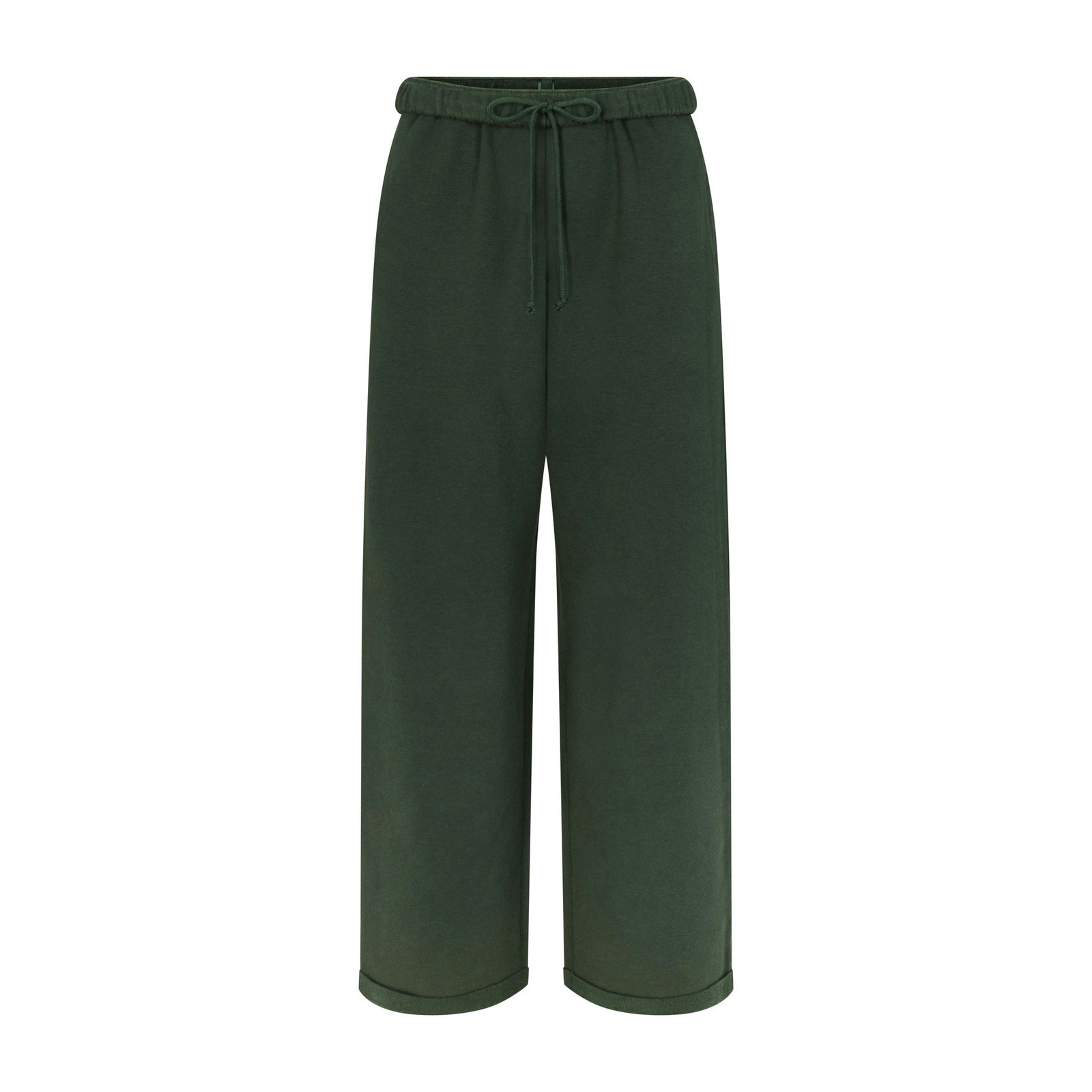 SKIMS Cotton Fleece Straight Leg Pant Spruce - XS