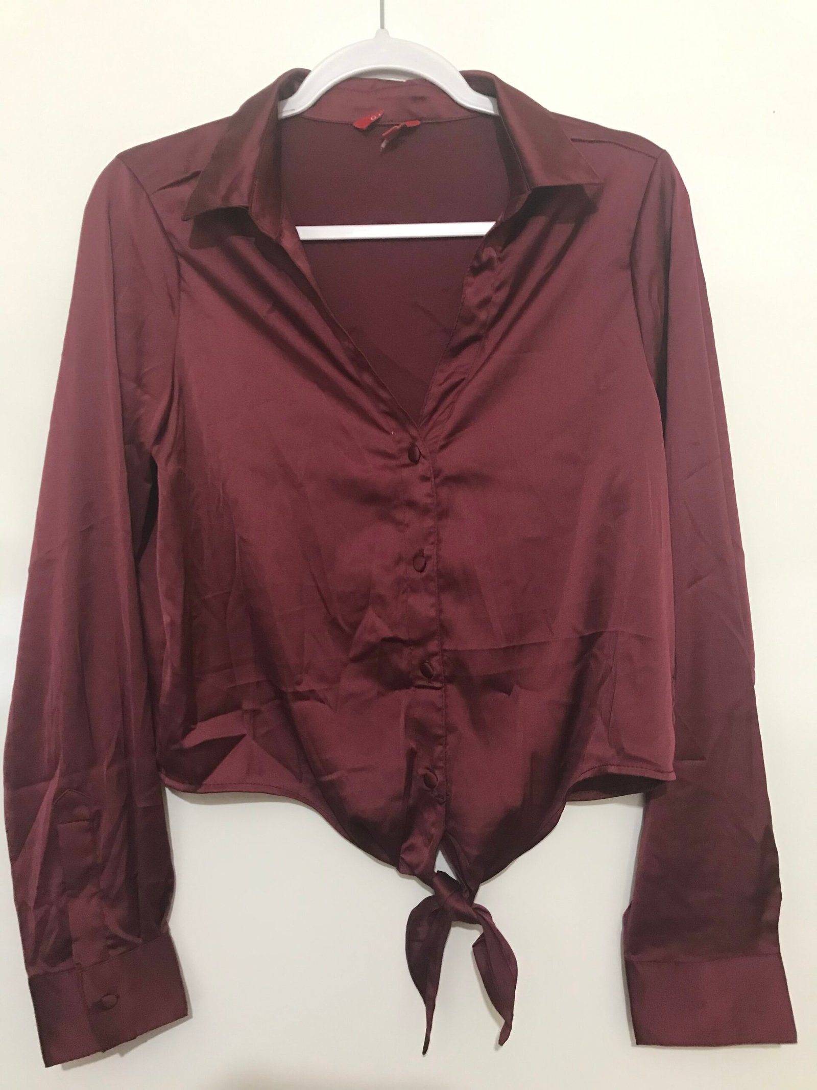 Guess Women Long Sleeve Blouse, Wine