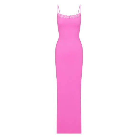 Skims Fits Everybody Lace Long Slip Dress