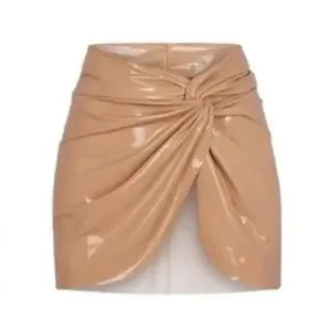 Skims Textured Bikini Story Sarong Mini Skirt Ochre, Small