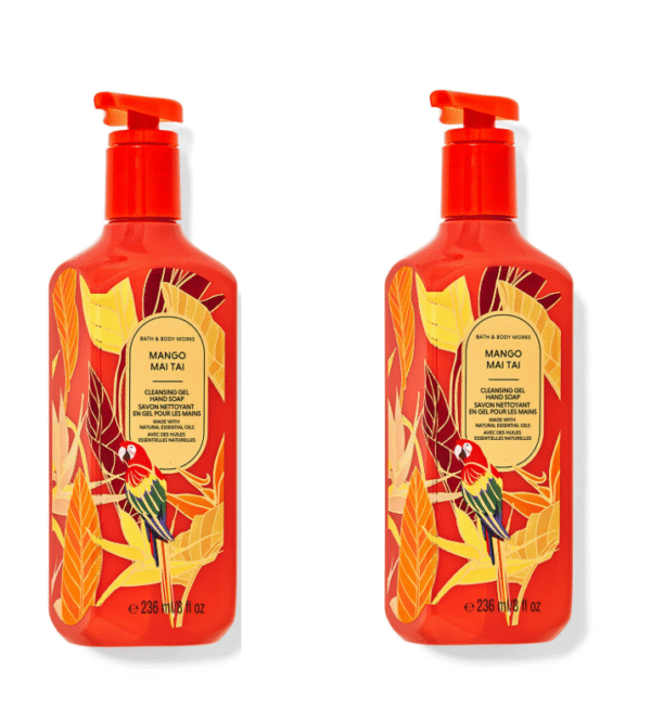 Bath & Body Works Mango Mai Tai Cleansing Gel Hand Soap, Set Of 2 8oz