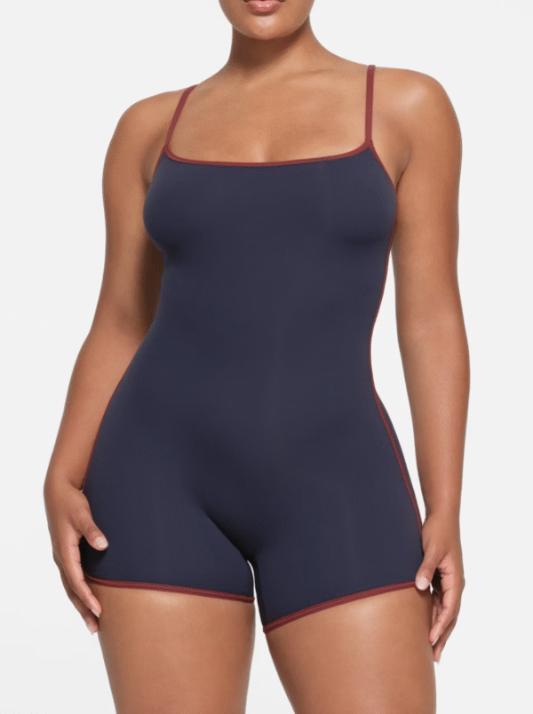 Skims Fits Everybody Contrast Trim Bodysuit  Navy Multi, 3X - Image 2