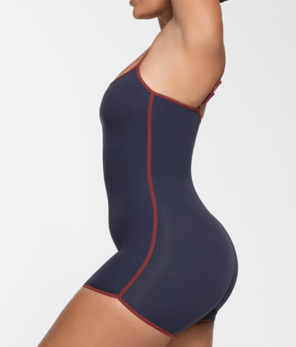 Skims Fits Everybody Contrast Trim Bodysuit  Navy Multi, 3X - Image 3