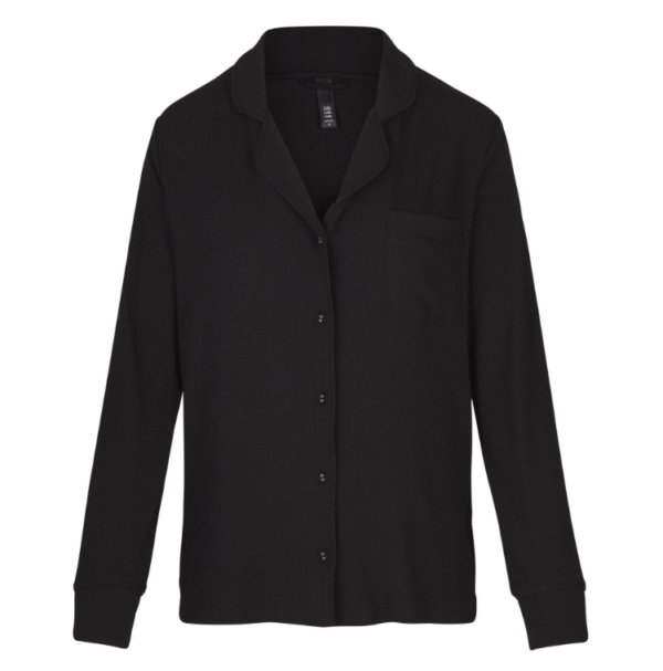 Skims Soft Lounge Sleep Top, Onyx, XS - Image 2