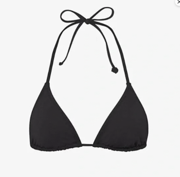Skims Recycled Swim Triangle Top, Onyx, Large