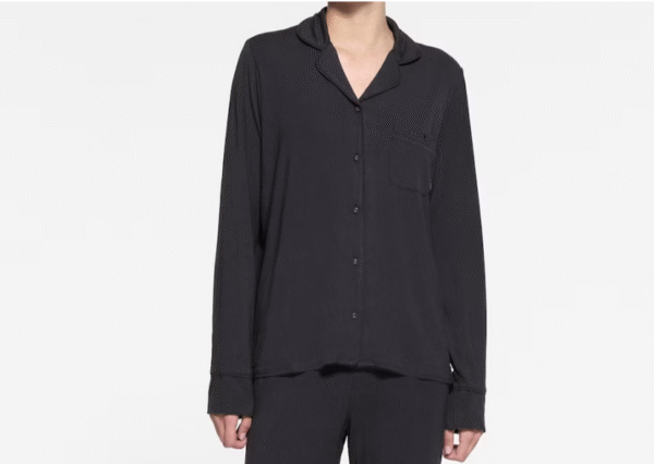 Skims Sleep Long Sleep Top, Onyx, XL - Image 2
