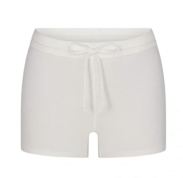 Skims Cotton RIB Drawstring Short , Marble, 4X