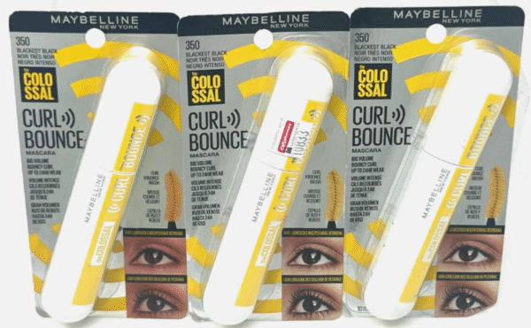 Maybelline Volume' Express Colossal Curl Bounce Mascara Blackest Black (Lot of 3) - Image 2