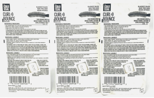 Maybelline Volume' Express Colossal Curl Bounce Mascara Blackest Black (Lot of 3) - Image 3