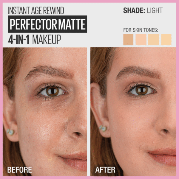 Maybelline Perfector 4-In-1 Whipped Matte Makeup #01 Light/Leger - Image 3