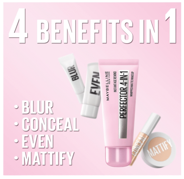 Maybelline Perfector 4-In-1 Whipped Matte Makeup #01 Light/Leger - Image 7