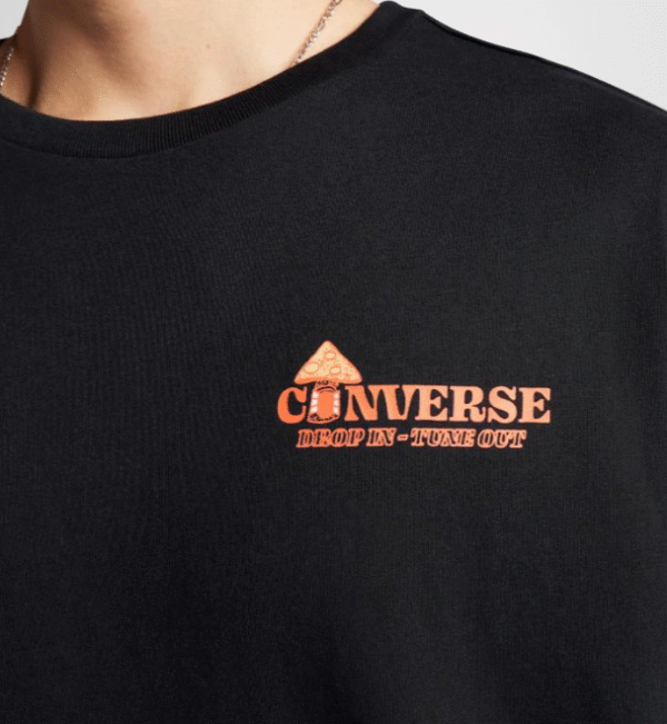 Converse Men's House of Mushroom T-Shirt, Converse Drop In-Tune Out, Medium - Image 3