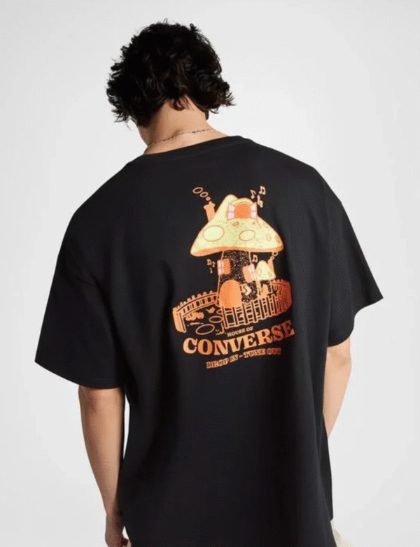 Converse Men's House of Mushroom T-Shirt, Converse Drop In-Tune Out, Medium - Image 4