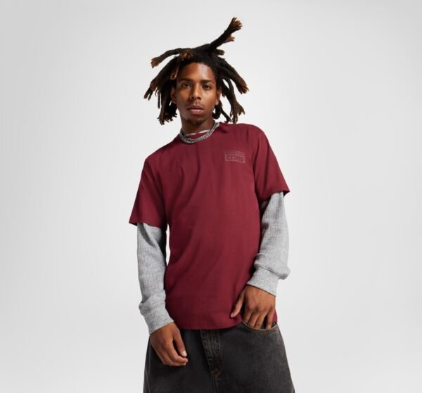 Converse T-Shirt Men M Burgundy Skateboarding Classic Everyday Casual Streetwear