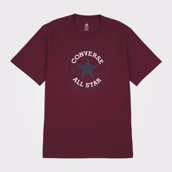 Converse Go-To All Star Tshirt Unisex M Red Chuck Taylor Patch Classic Oversized - Image 2