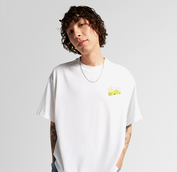 Converse Men's Mountain Remix Graphic Men's White T-shirt, Medium