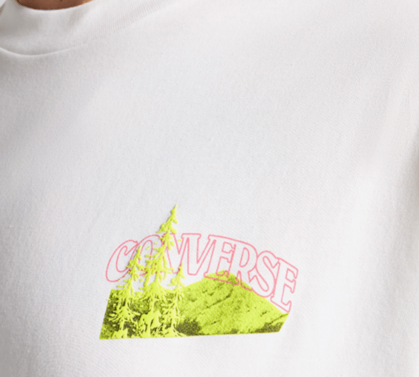 Converse Men's Mountain Remix Graphic Men's White T-shirt, Medium - Image 4