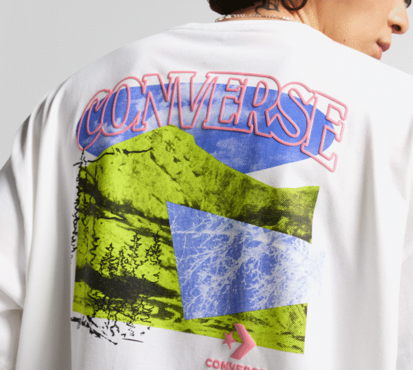 Converse Men's Mountain Remix Graphic Men's White T-shirt, Medium - Image 5