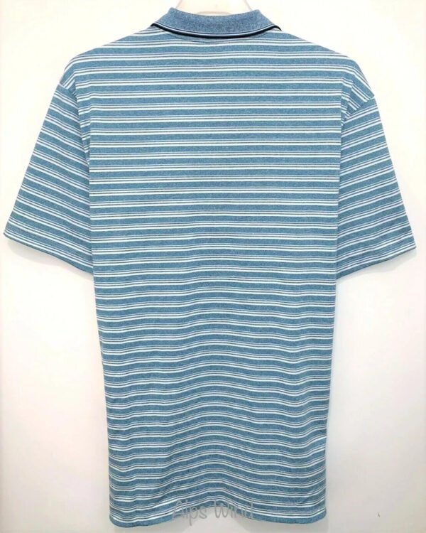 Nike Dri-Fit Vapor Golf Polo Shirt Men M Blue Striped Performance Sportswear - Image 2