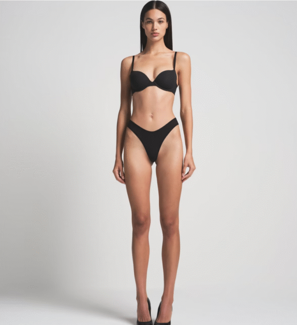 Skims Fits Everybody Push Up Demi Bra, Onyx, 34D - Image 3