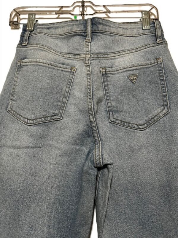 Guess Women's Straight Leg Jeans Blue High Waisted Ankle Side Slit, Size-29 - Image 3
