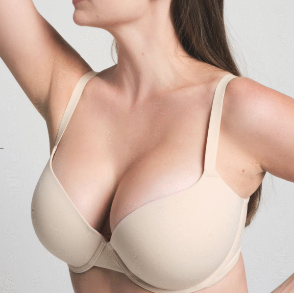 Skims Fits Everybody Push-Up Demi Bra, Sand, 36H - Image 2
