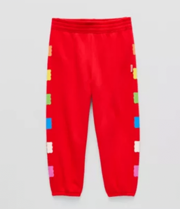 X Haribo Toddler Cinched Fleece Jogger Pants, Red, 4T - Image 2