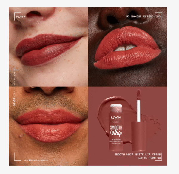 3 Pack NYX Professional Makeup Smooth Whip Matte Lip Cream - Pushin Cushion - Image 3