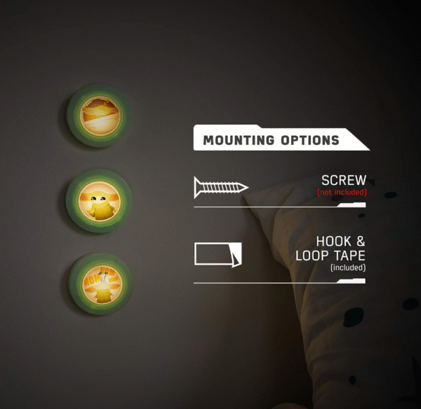 Star Wars The Mandalorian Baby Yoda Led Puck Lights (3-pack) - Image 6