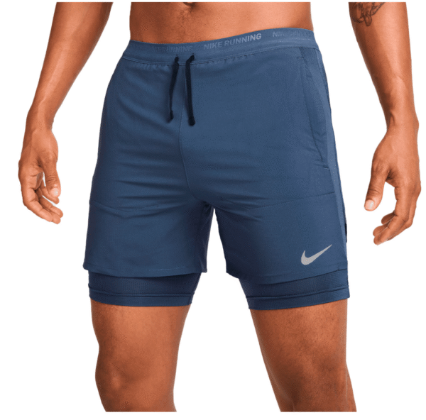 Nike Dri-FIT Stride Hybrid 2 in 1 5in Shorts Thunder Blue/Reflective Silver, Medium