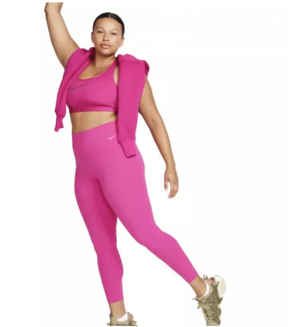 Nike Women's Dri-FIT Zenvy Gentle Support High-Rise 7/8 Leggings, Pink, Large - Image 2