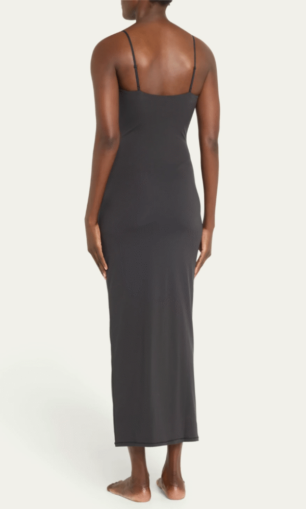 Skims Fits Everybody Long Slip Dress, Onyx, Small - Image 4